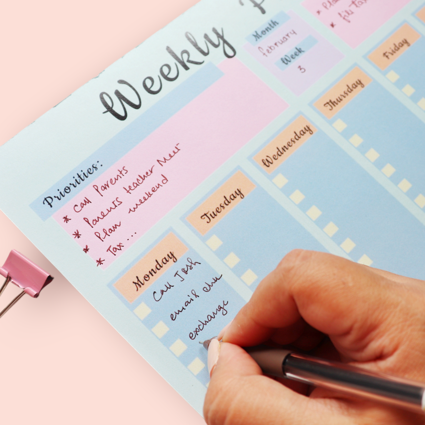 Weekly Planner Pad
