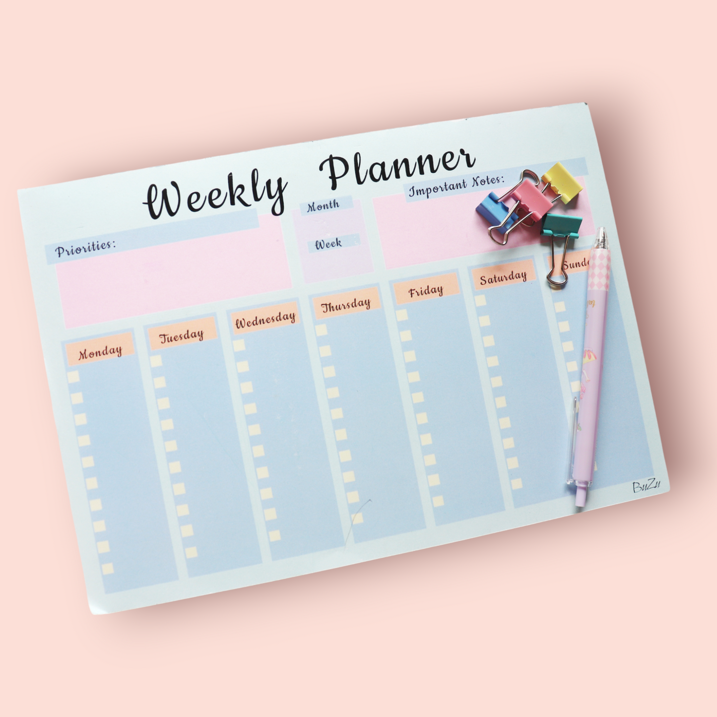 Weekly Planner Pad