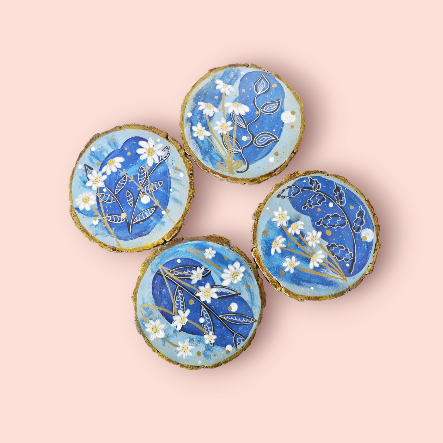 Wooden Hand-painted Coasters