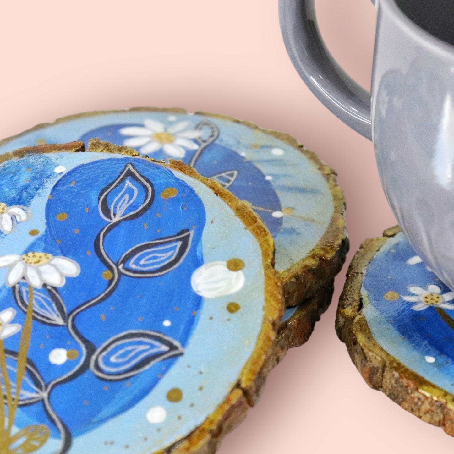 Wooden Hand-painted Coasters