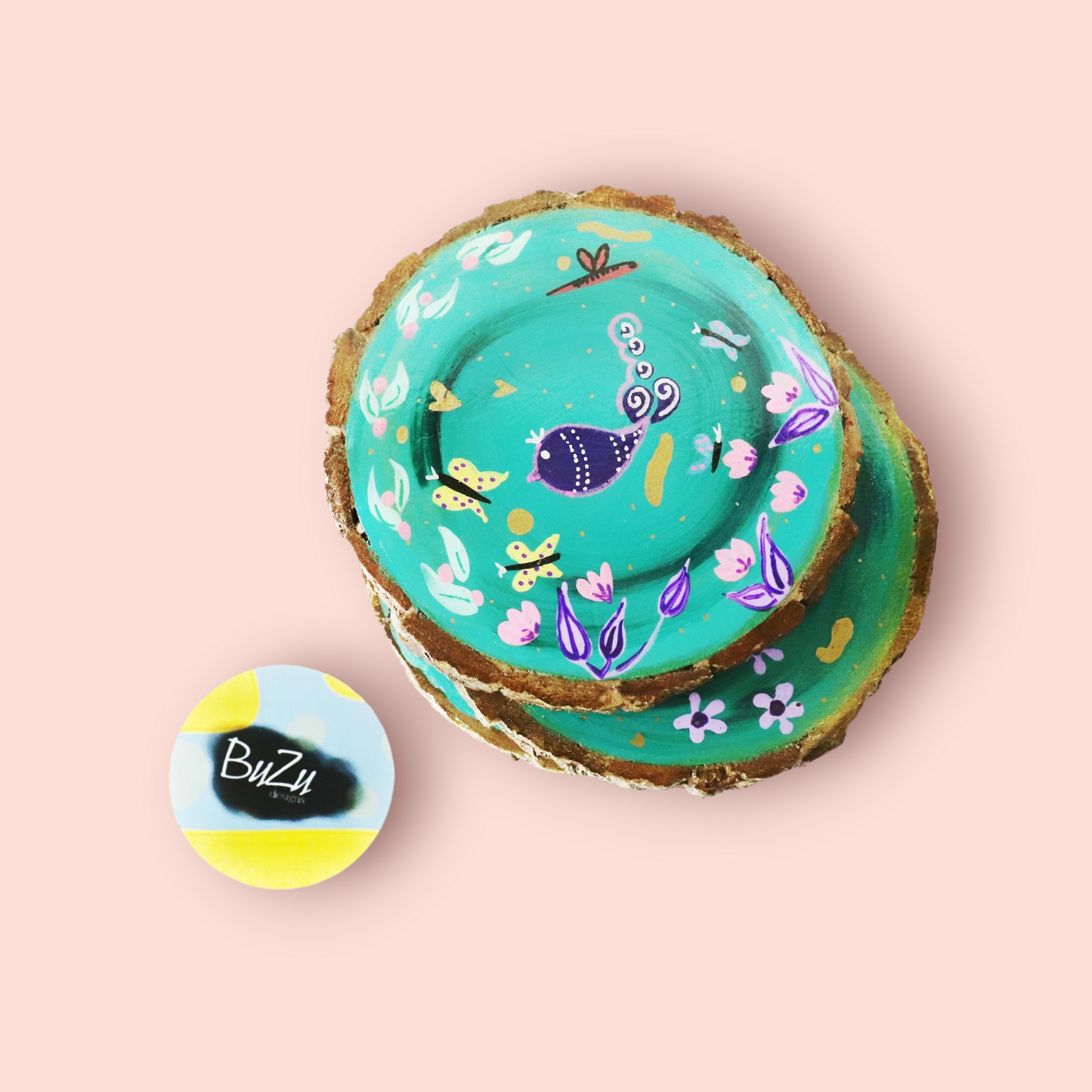 Wooden Hand-painted Coasters
