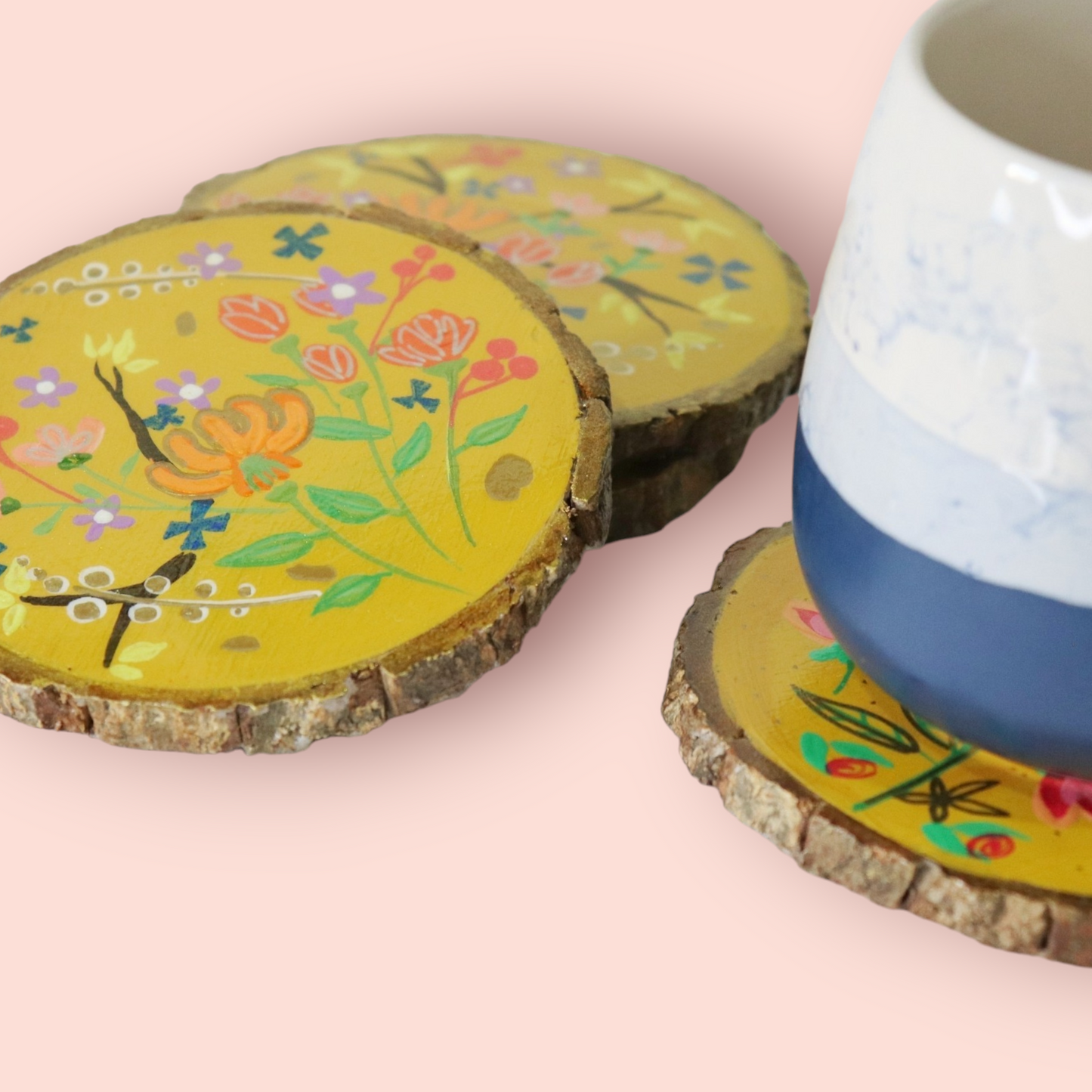 Wooden Hand-painted Coasters