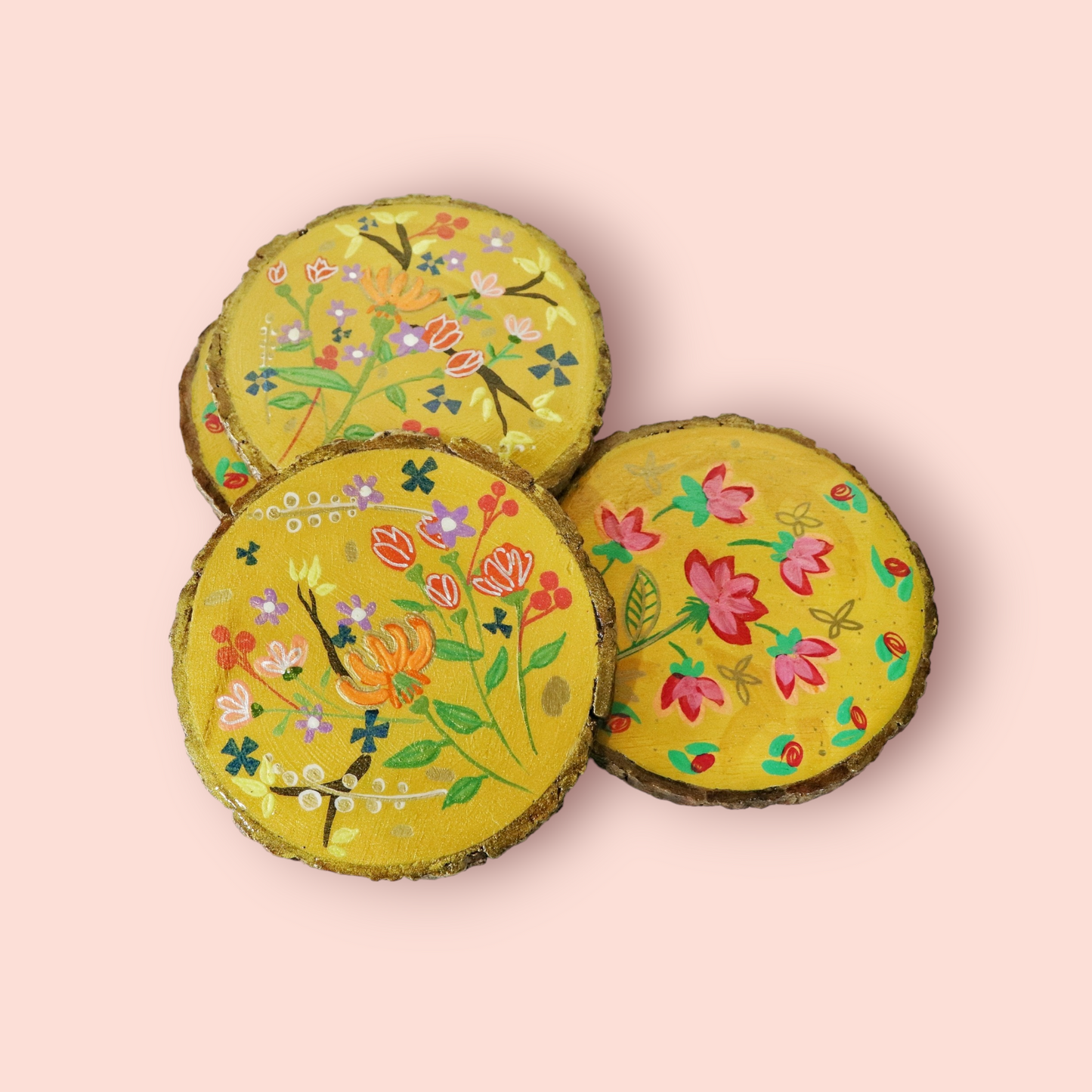 Wooden Hand-painted Coasters