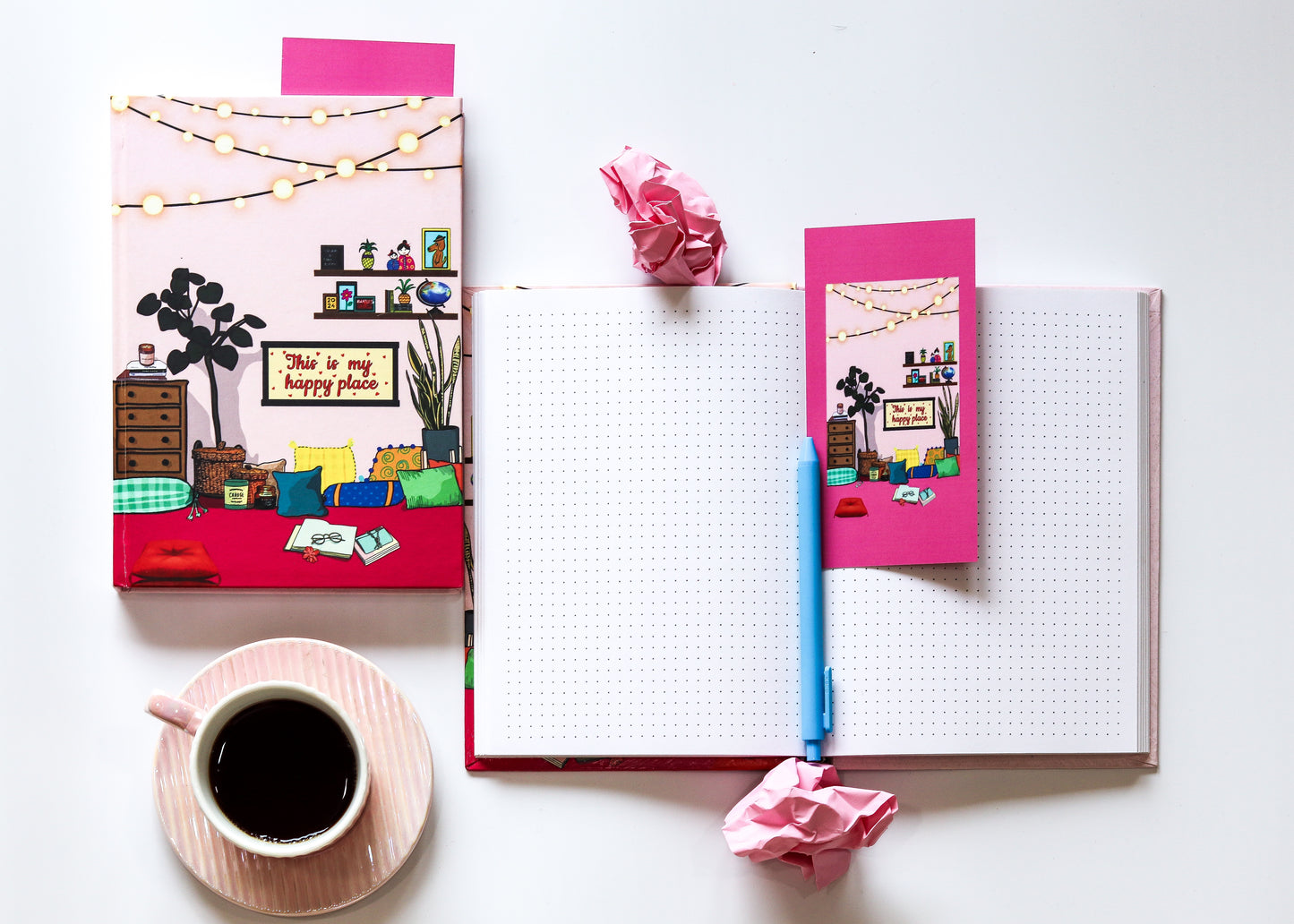 A5 Notebook HAPPY PLACE (Blank)