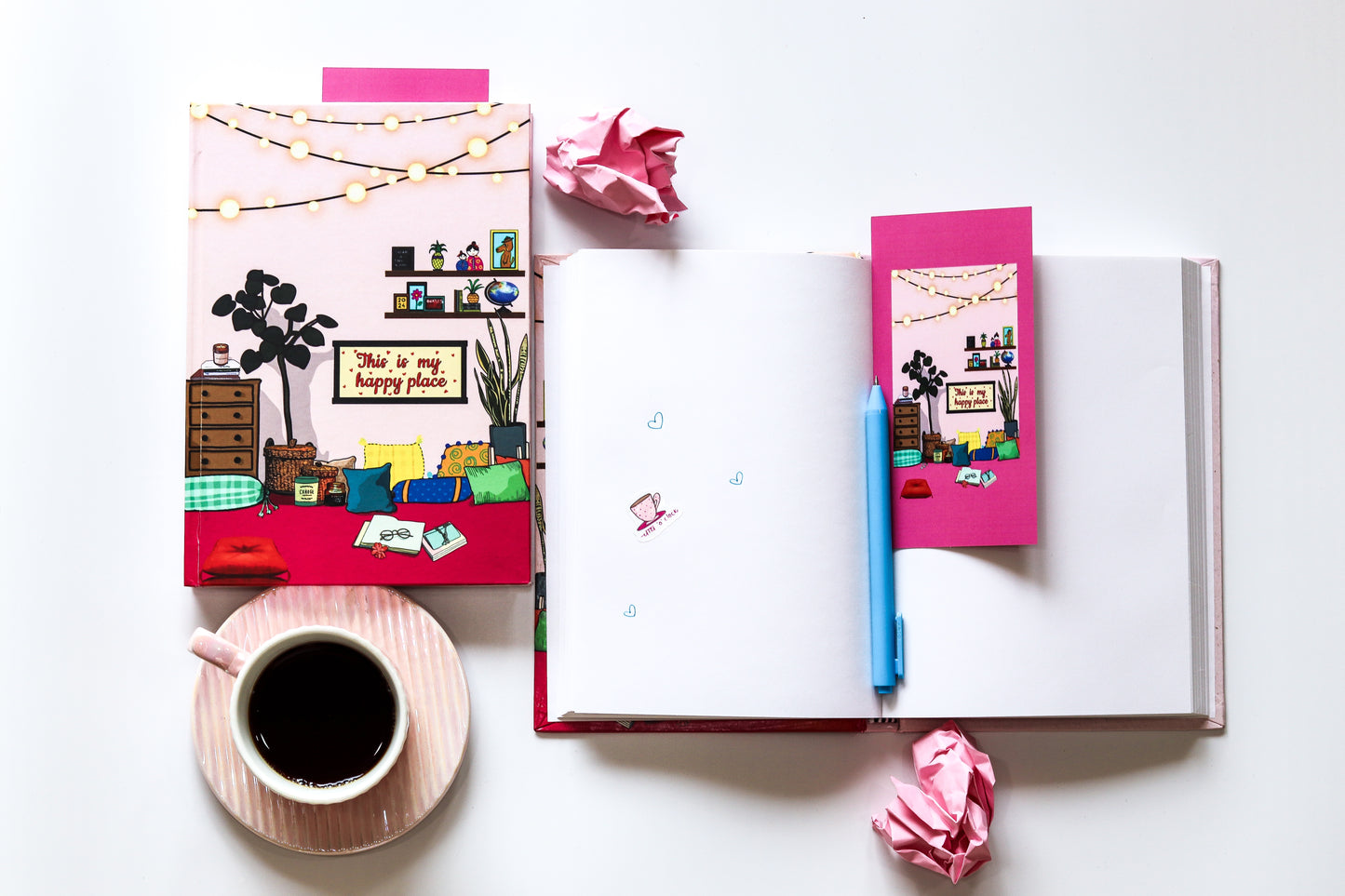A5 Notebook HAPPY PLACE (Blank)