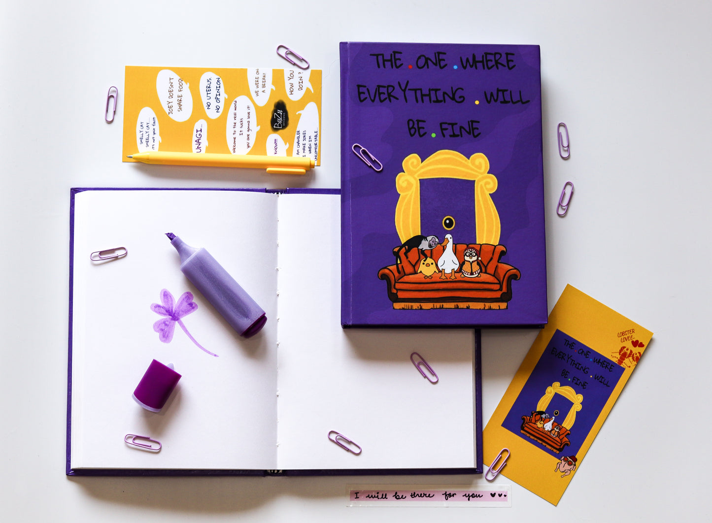 A5 Notebook FRIENDS (Blank)